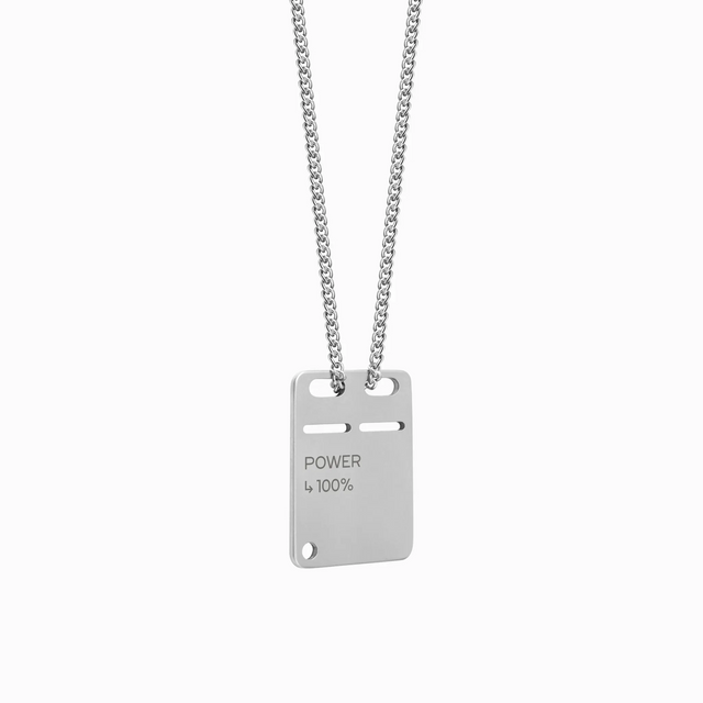 Steel tag “Power 100%”